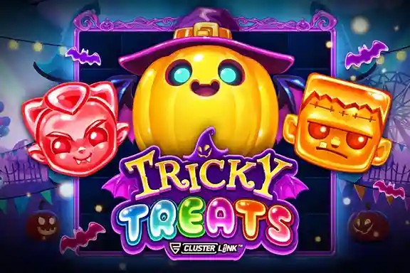 Tricky Treats slot logo by Push Gaming at Betista Casino